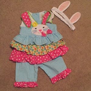 6-9 month baby girl Easter bunny outfit